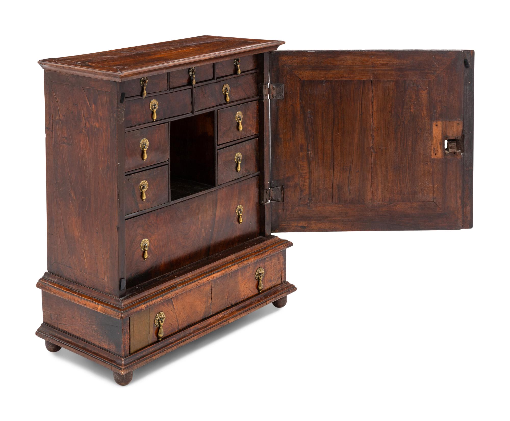 A William and Mary Walnut Table Cabinet