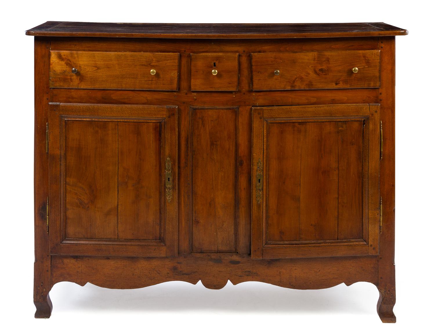 A French Provincial Walnut Server Height 47 x width 62 x depth 21 1/4 inches. — 18TH CENTURY