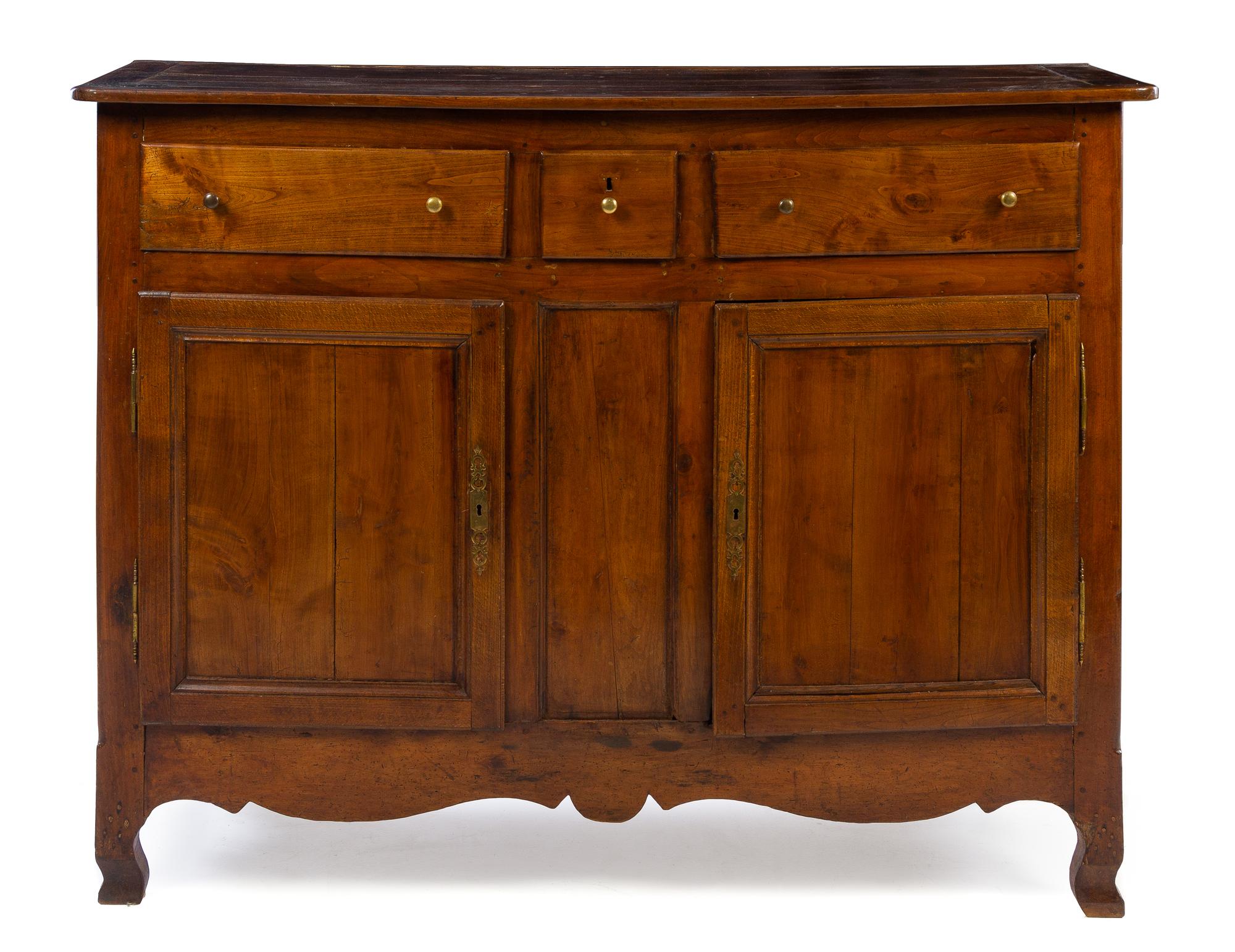 A French Provincial Walnut Server Height 47 x width 62 x depth 21 1/4 inches. — 18TH CENTURY