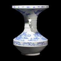 A Japanese Hirado Cranes and Minogame Vase with 'Dragon' Handles, Meiji Period 日本明治时代 平戶燒神龜紋雙龍首盤口瓶