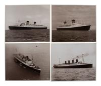 [TRANSPORTATION]. A group of 27 photographs of ocean liners including the RMS Titanic and HMHS Britannic. [Cowes, England]: Beken of Cowes, ca last half of the 20th century.