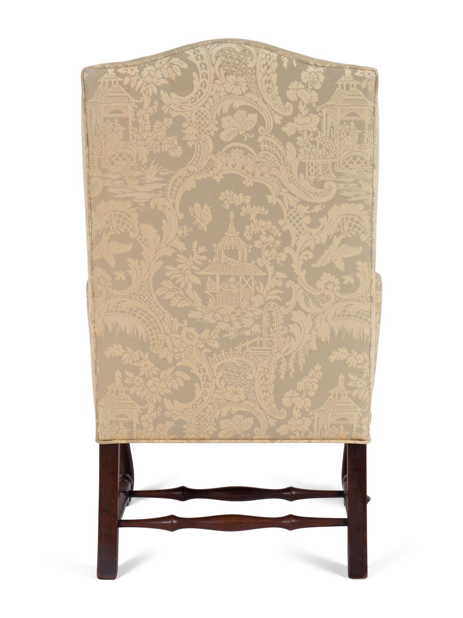 A Chippendale Style Diminutive Mahogany Wing Chair — 19TH CENTURY