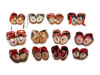 Collection of Haudenosaunee Children's Beaded Hide Moccasins