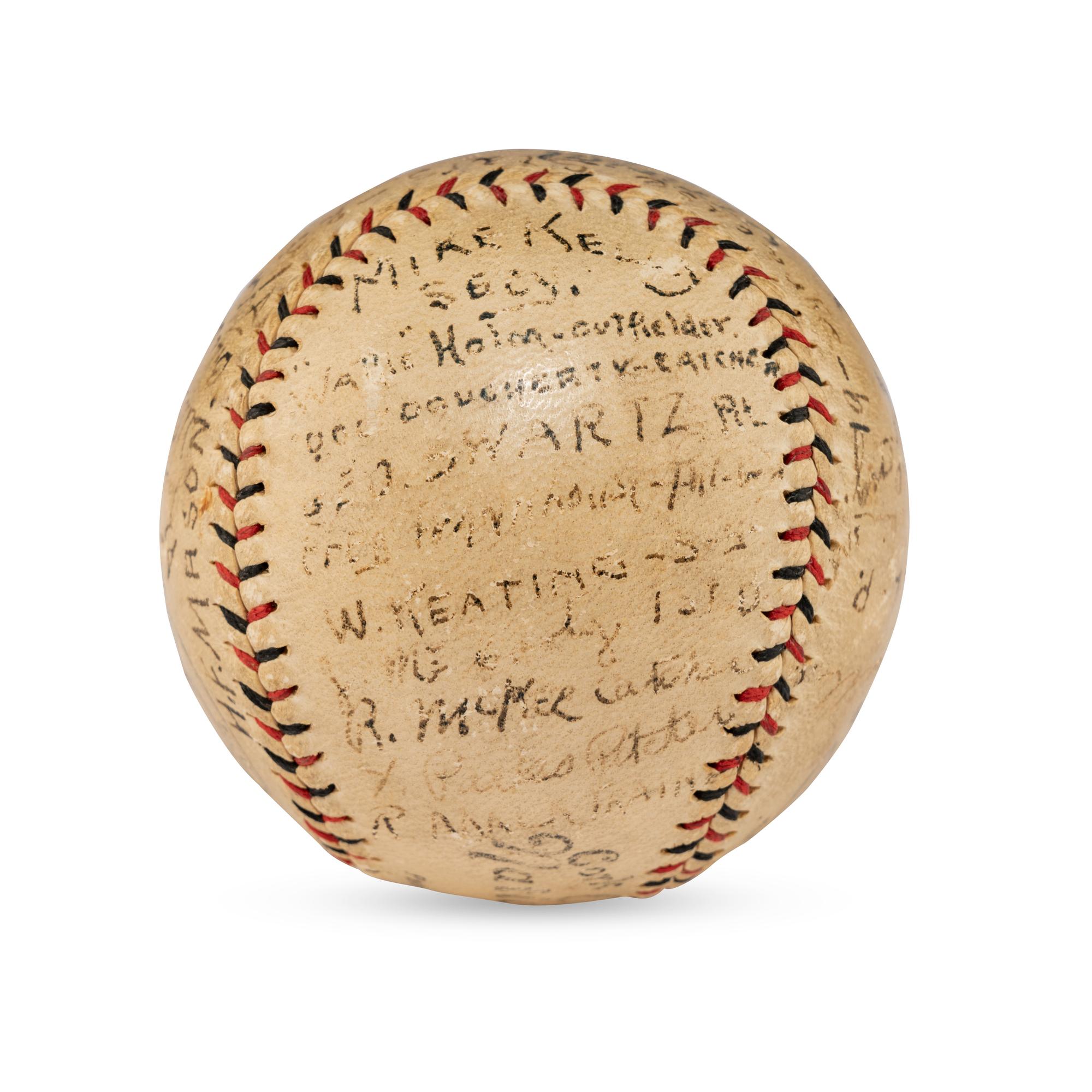 A 1923 Syracuse Stars Team Signed Autograph Baseball