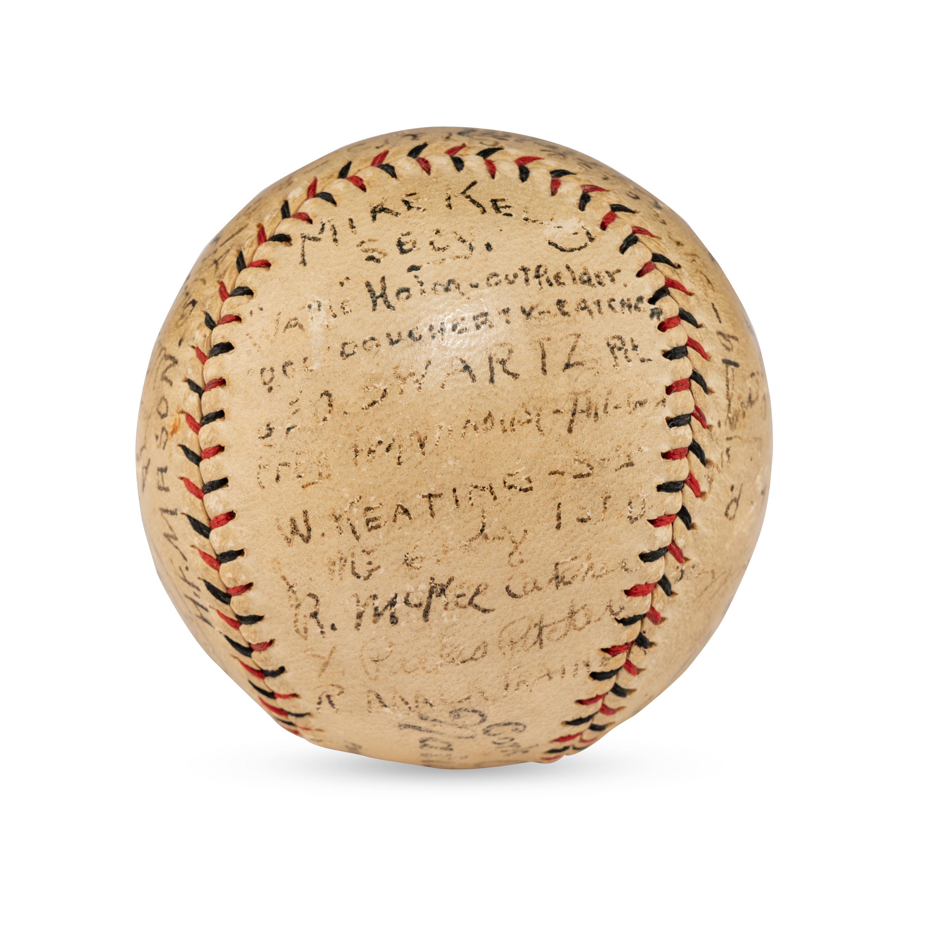 A 1923 Syracuse Stars Team Signed Autograph Baseball