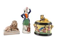Three English Glazed Pearlware Articles