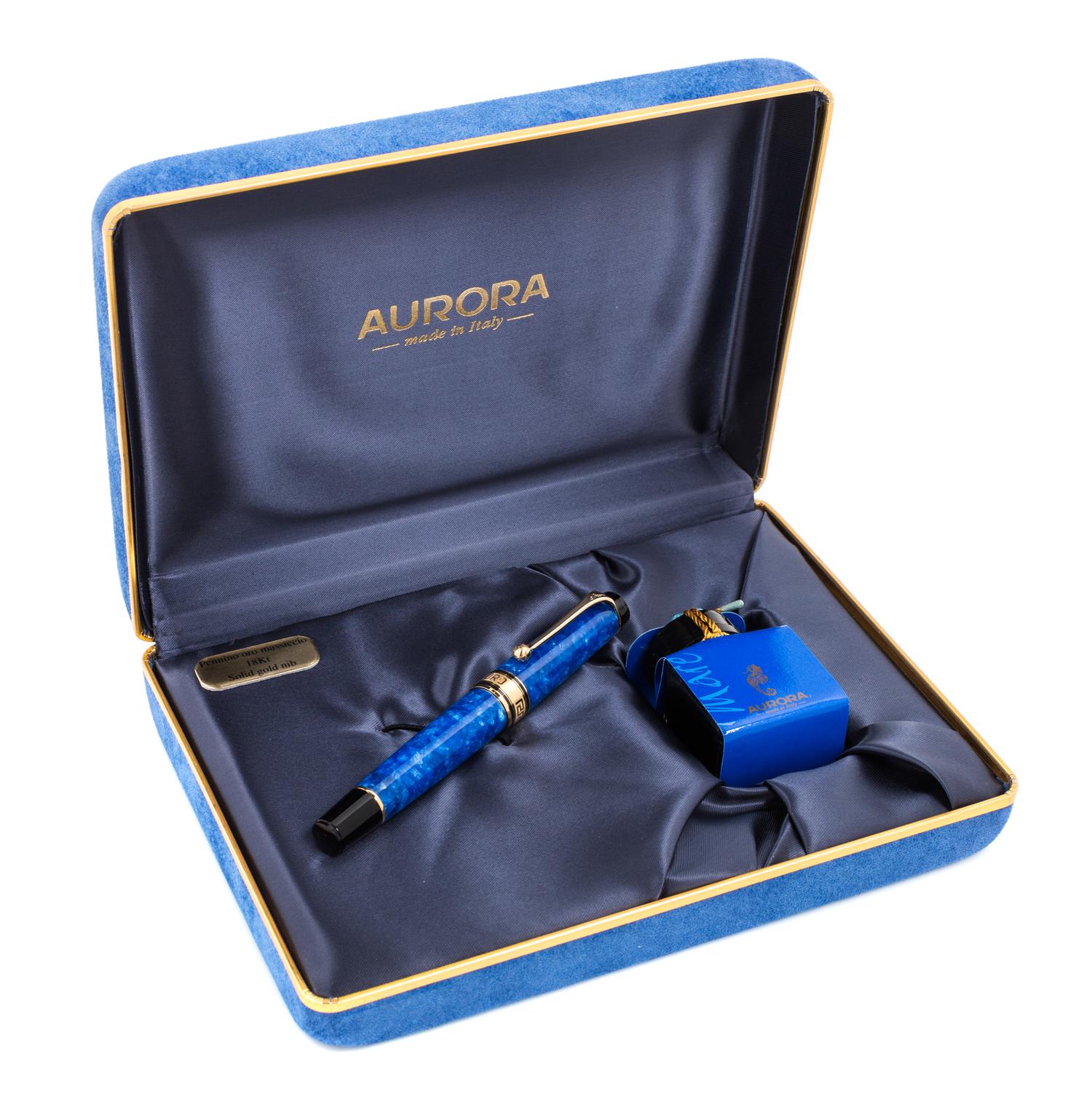 An Aurora Mare Limited Edition Fountain Pen and Ink Set