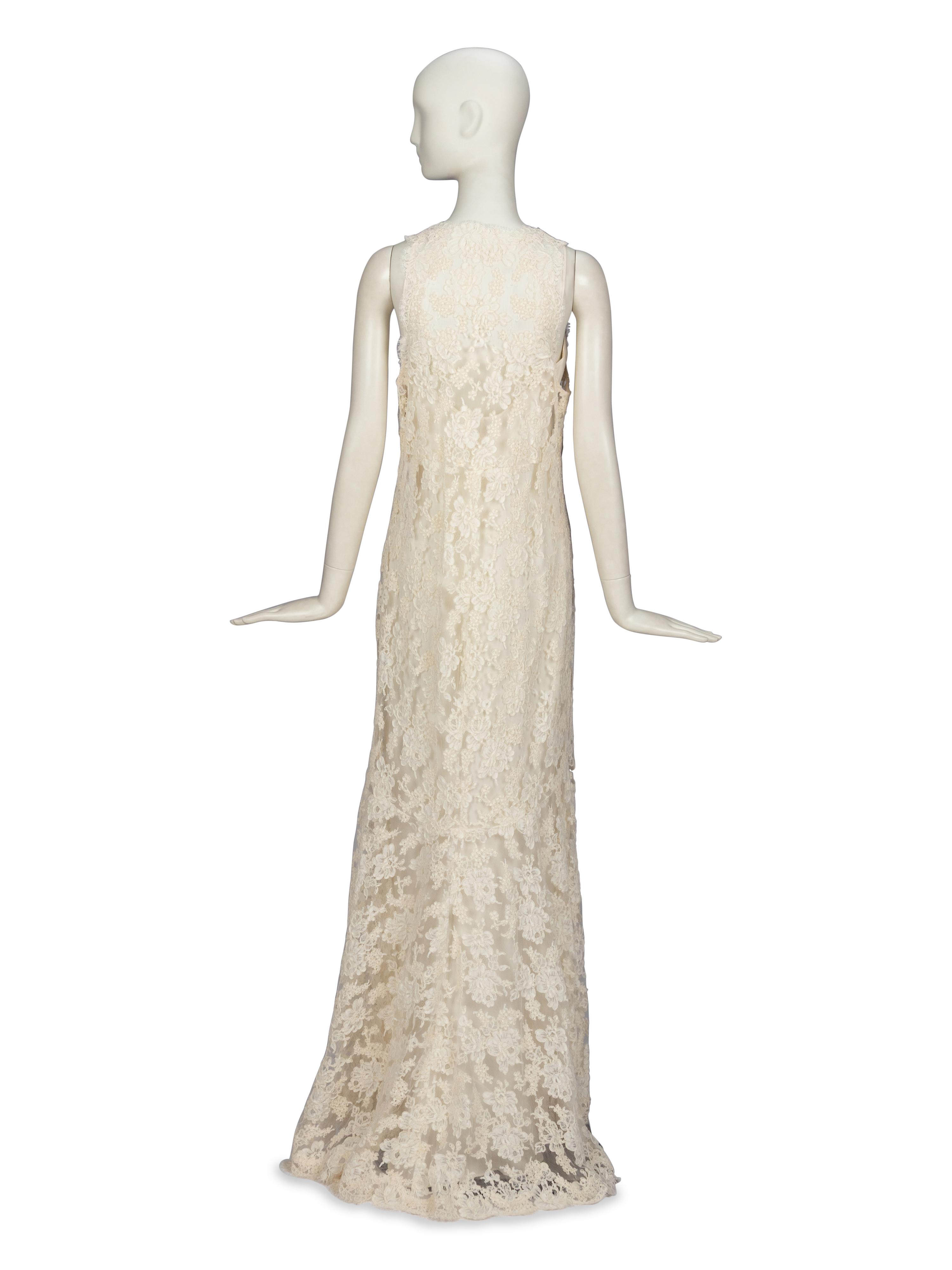 Monique Lhullier, Cream Lace Gown