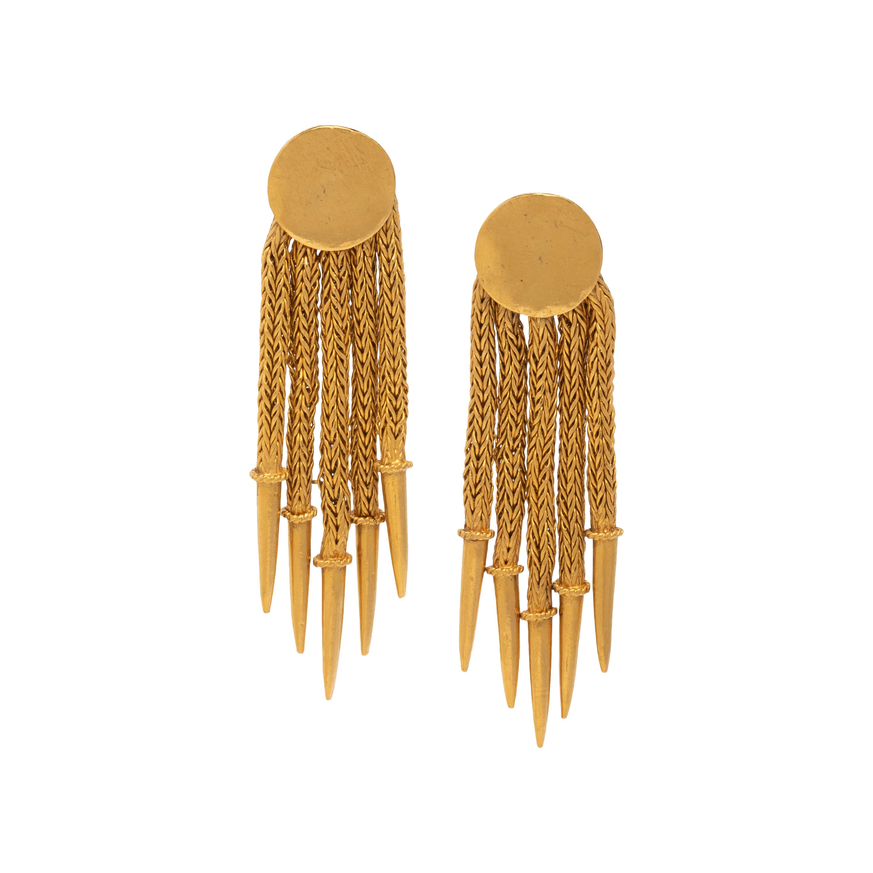 YELLOW GOLD CLIP EARRINGS