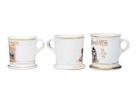 Three Equestrian Porcelain Occupational Shaving Mugs