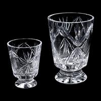 Two Waterford Cut Glass Vases Retailed by Tiffany and Co.