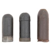 Three Excavated Civil War Artillery Shells: Dyer, CS Broun and Parrott