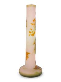 A Large Gallé Cameo Glass Columnar Vase