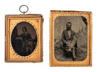 [EARLY PHOTOGRAPHY]. 9 quarter and half plate images, incl. a portrait of Ogden Edwards (1781-1862)
