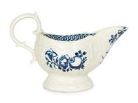 A Collection of Six English Blue and White Porcelain Articles — 18TH CENTURY