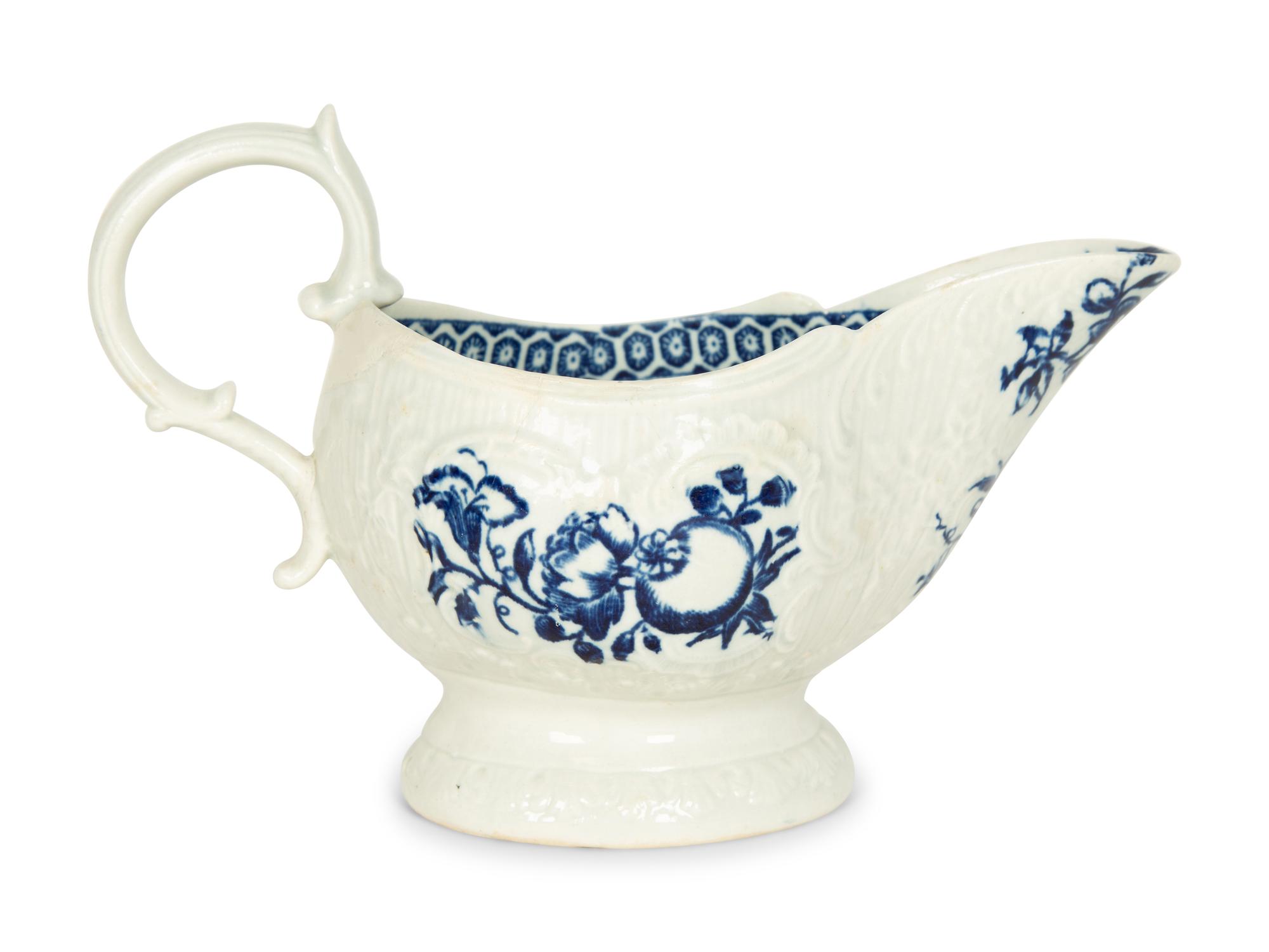 A Collection of Six English Blue and White Porcelain Articles — 18TH CENTURY