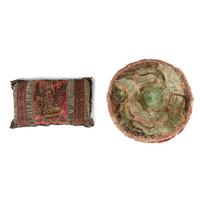 Two Continental Panels Worked as Cushions