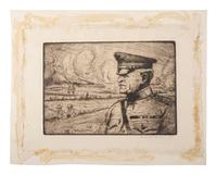 [WORLD WAR I]. WALL, Bernhardt (1872-1956), artist. 3 etchings of John J. Pershing & Joseph Joffrey.