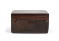 A Chinese Zitan Rectangular Covered Box Height 2 3/4 x width 5 inches. — QING DYNASTY (1644-1911)