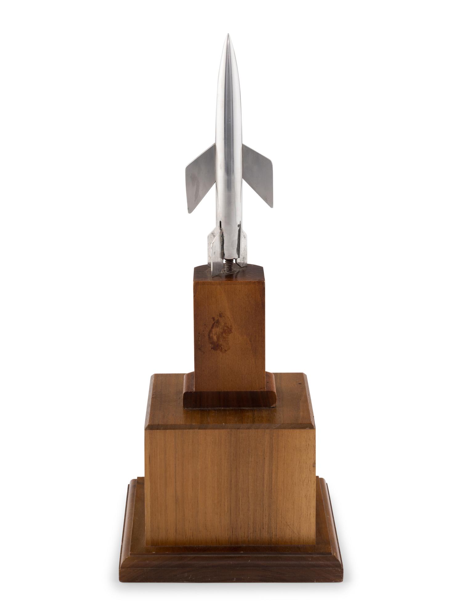 [HUGO AWARDS]. Award given to Forrest J. Ackerman by Isaac Asimov at the 11th WorldCon. 1953