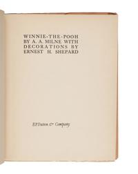MILNE, Alan Alexander (1882-1956). Winnie the Pooh. New York.: E. P. Dutton & Company, 1926.