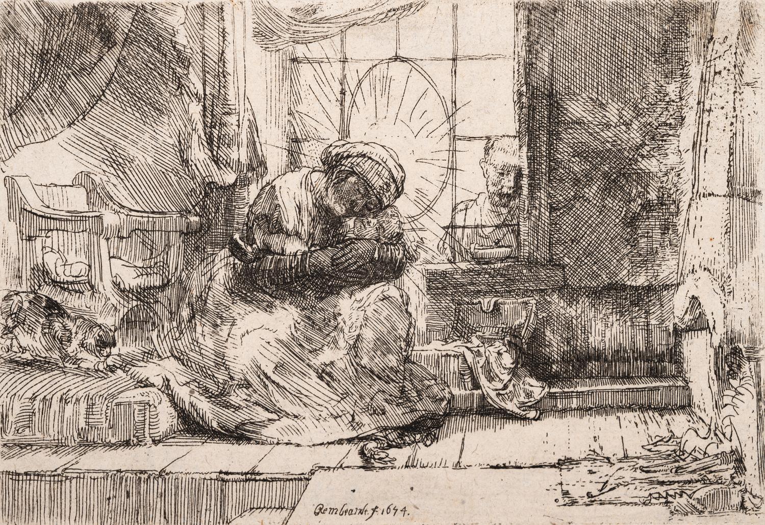 The Virgin and Child with the Cat: and Joseph at the Window