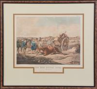 A Group of Six Hand Colored English Sporting Prints Height of each 20 x width 22 inches (framed).