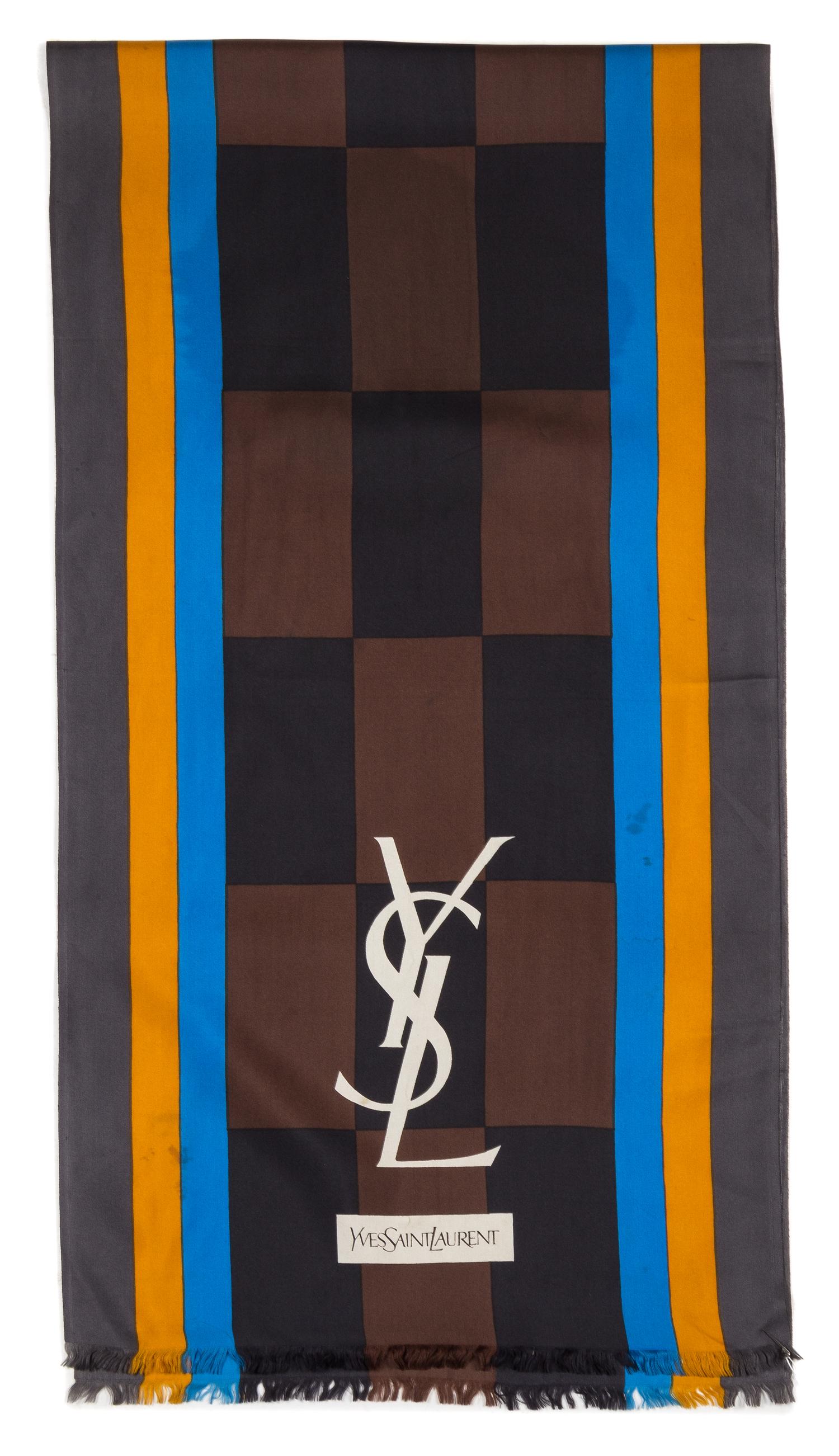 A Collection of Three Yves Saint Laurent Silk Scarves,