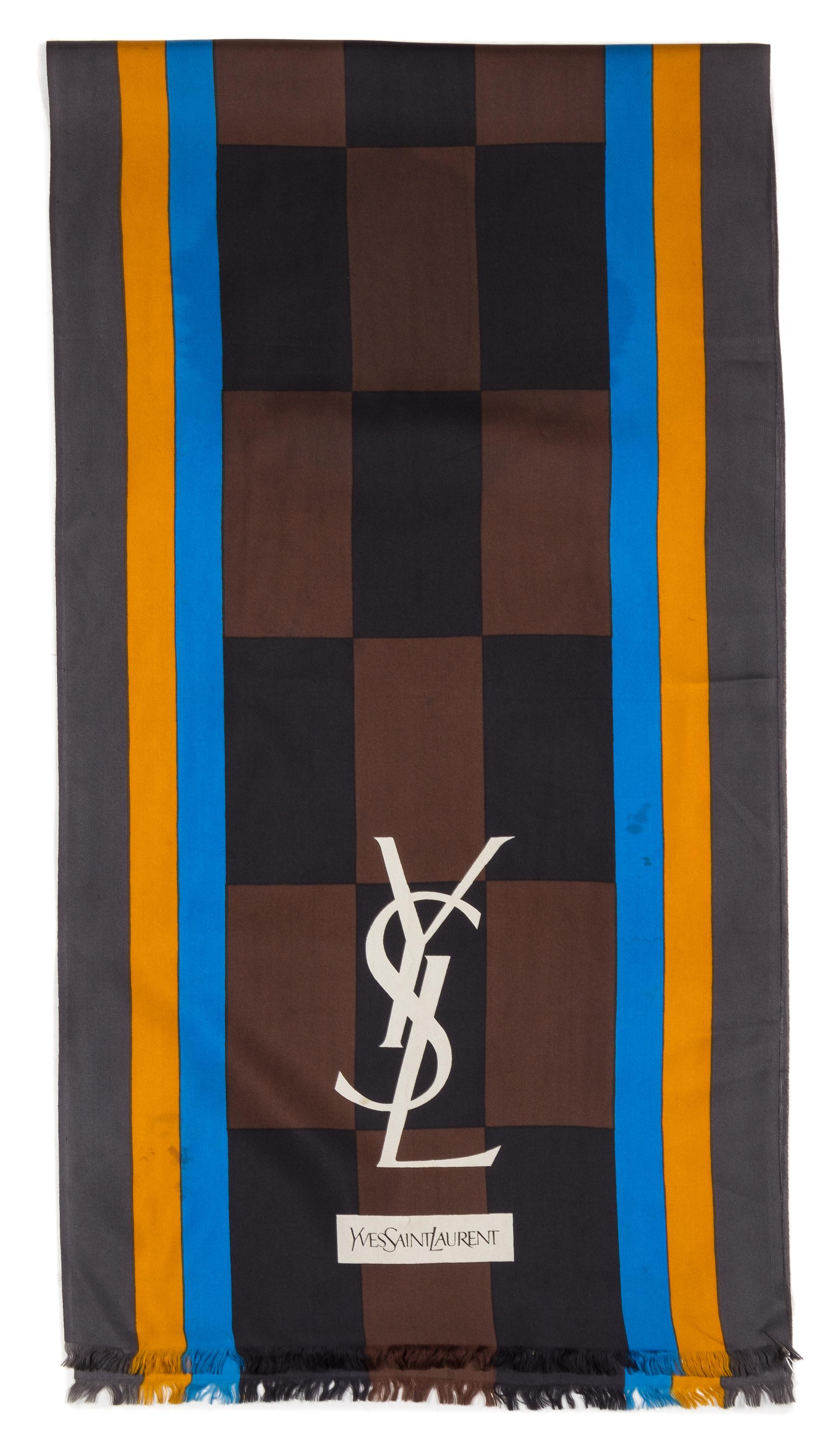 A Collection of Three Yves Saint Laurent Silk Scarves,