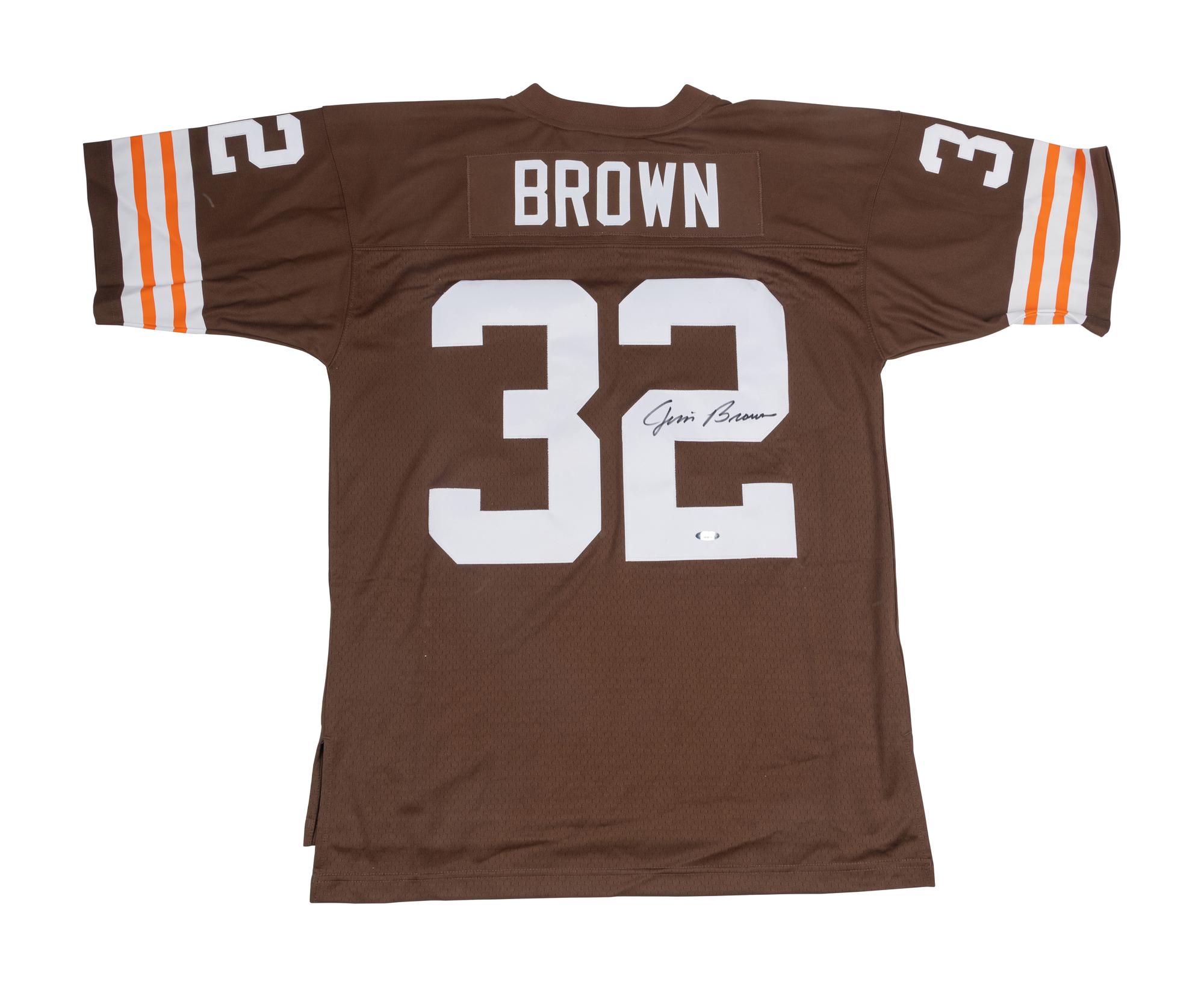 A Jim Brown Signed Autograph Cleveland Browns Mitchell and Ness Jersey (TRISTAR Hologram),
