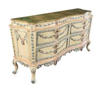 An Italian Painted Serpentine Commode