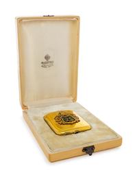 A Russian Enameled and Silver-Gilt Cigarette Case