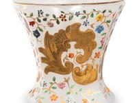 A Russian Enameled Glass Goblet