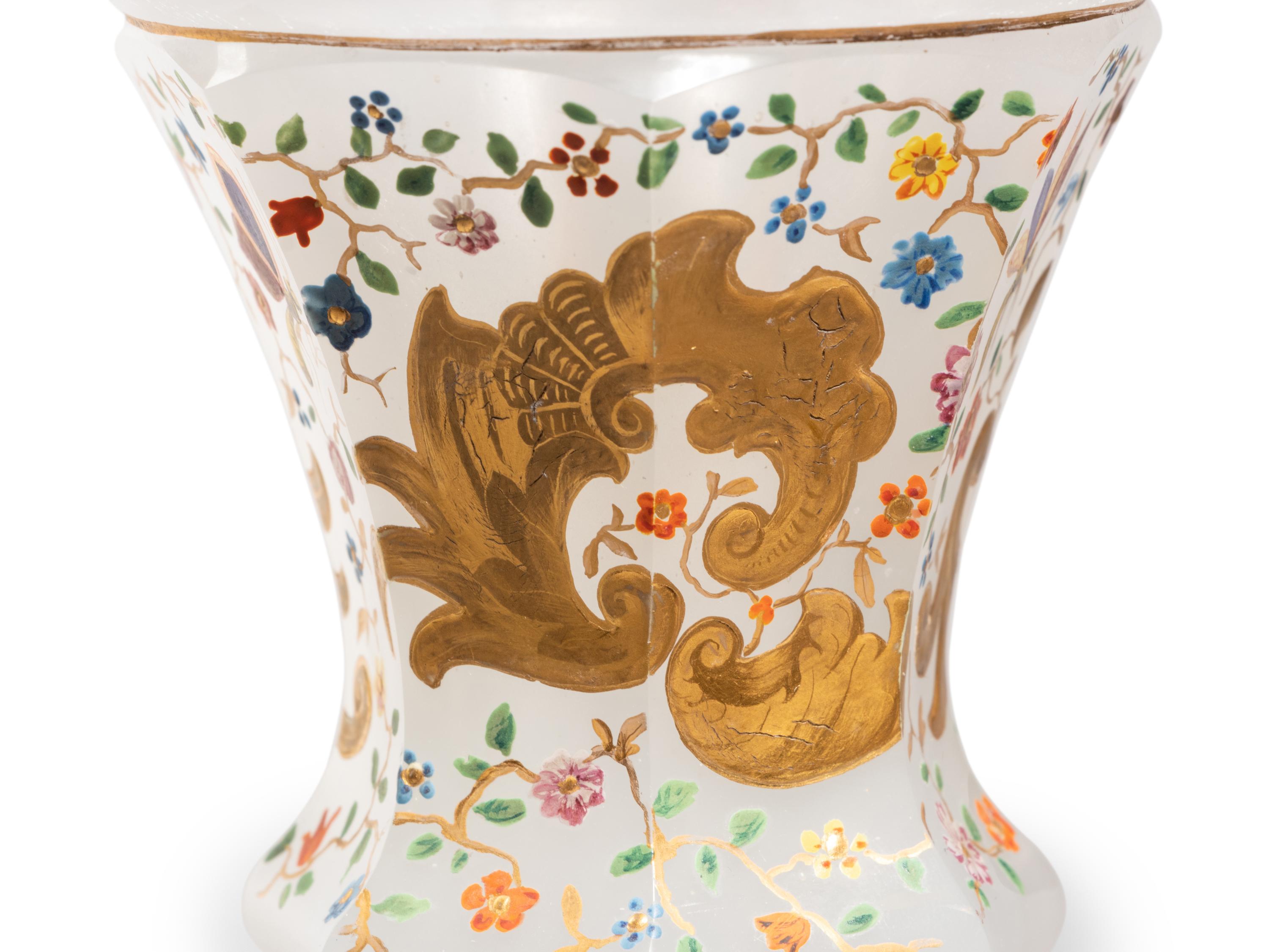 A Russian Enameled Glass Goblet
