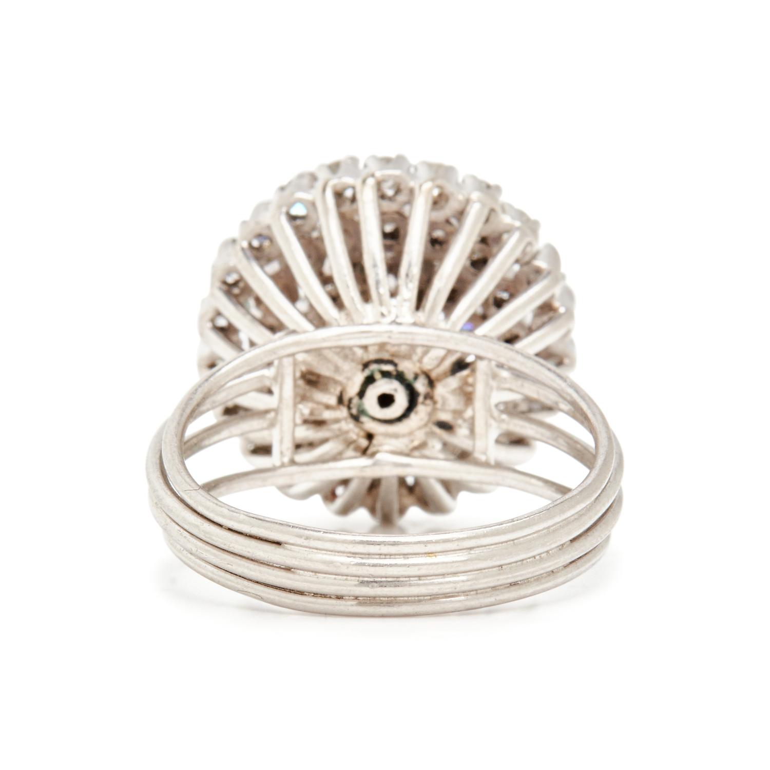 PLATINUM AND DIAMOND CLUSTER RING