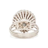 PLATINUM AND DIAMOND CLUSTER RING