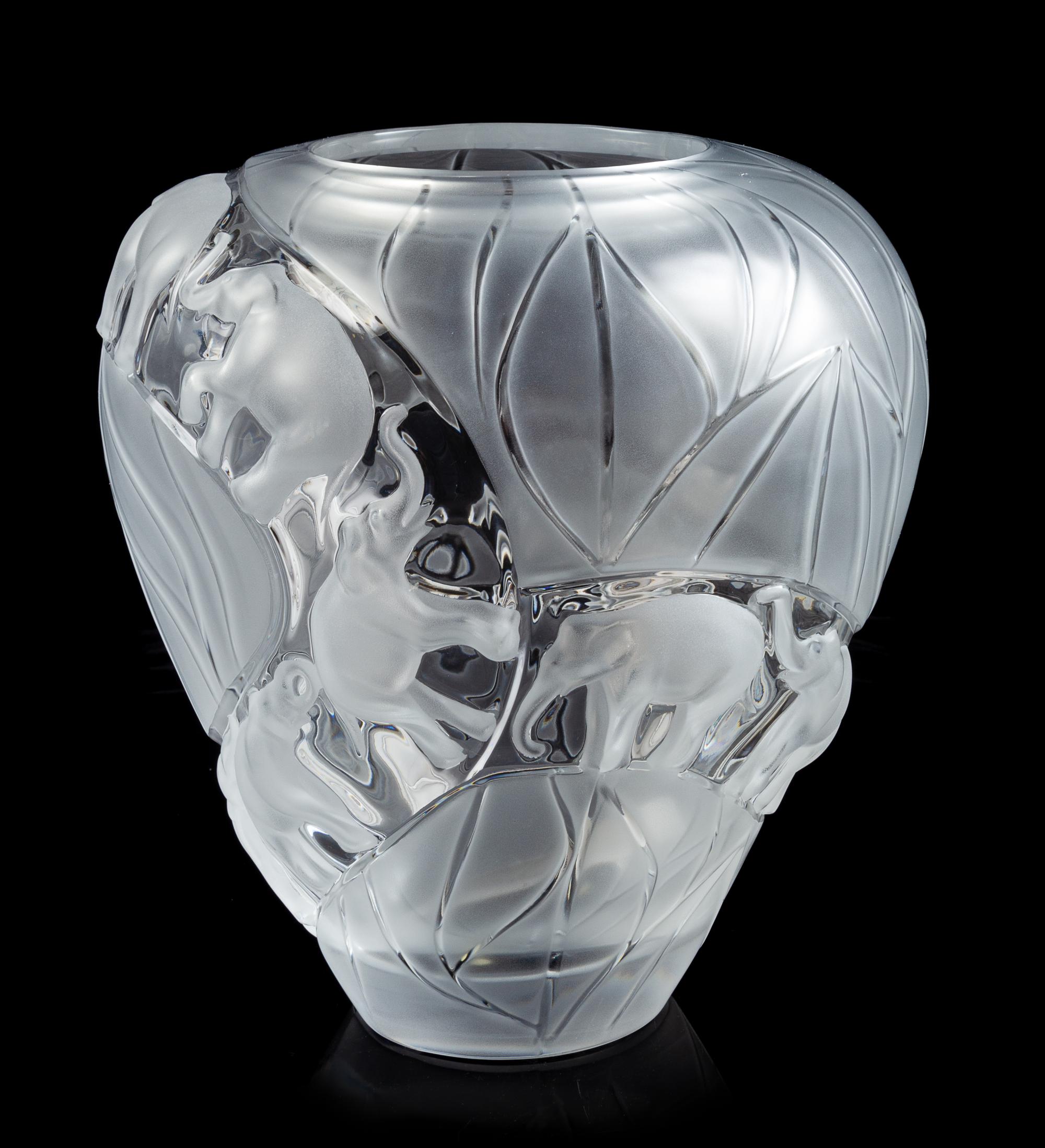 Rene Lalique, (French, 1860-1945), Borneo Vase