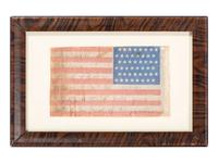[FLAGS]. 48-Star baseball game flag with detailed inscription. Maine, Ca 1903.