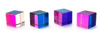 Group of Four Optical Cube Sculptures