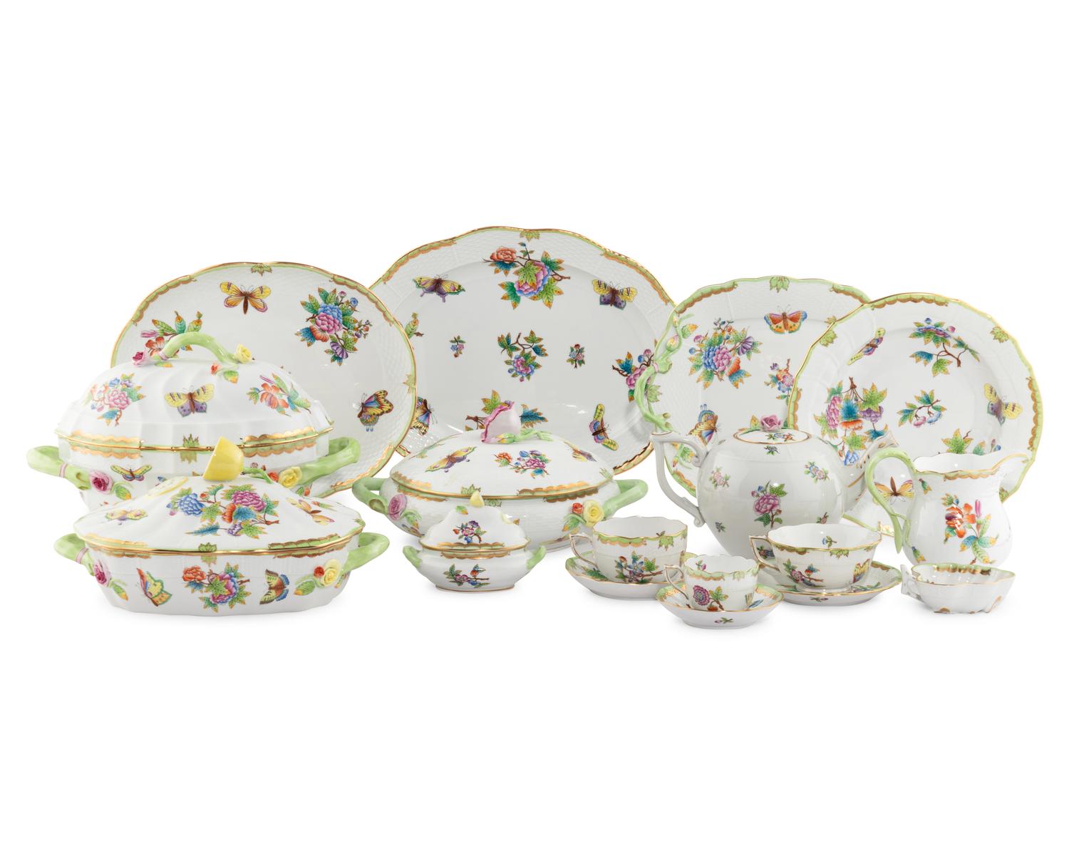 A Herend Queen Victoria Porcelain Service
