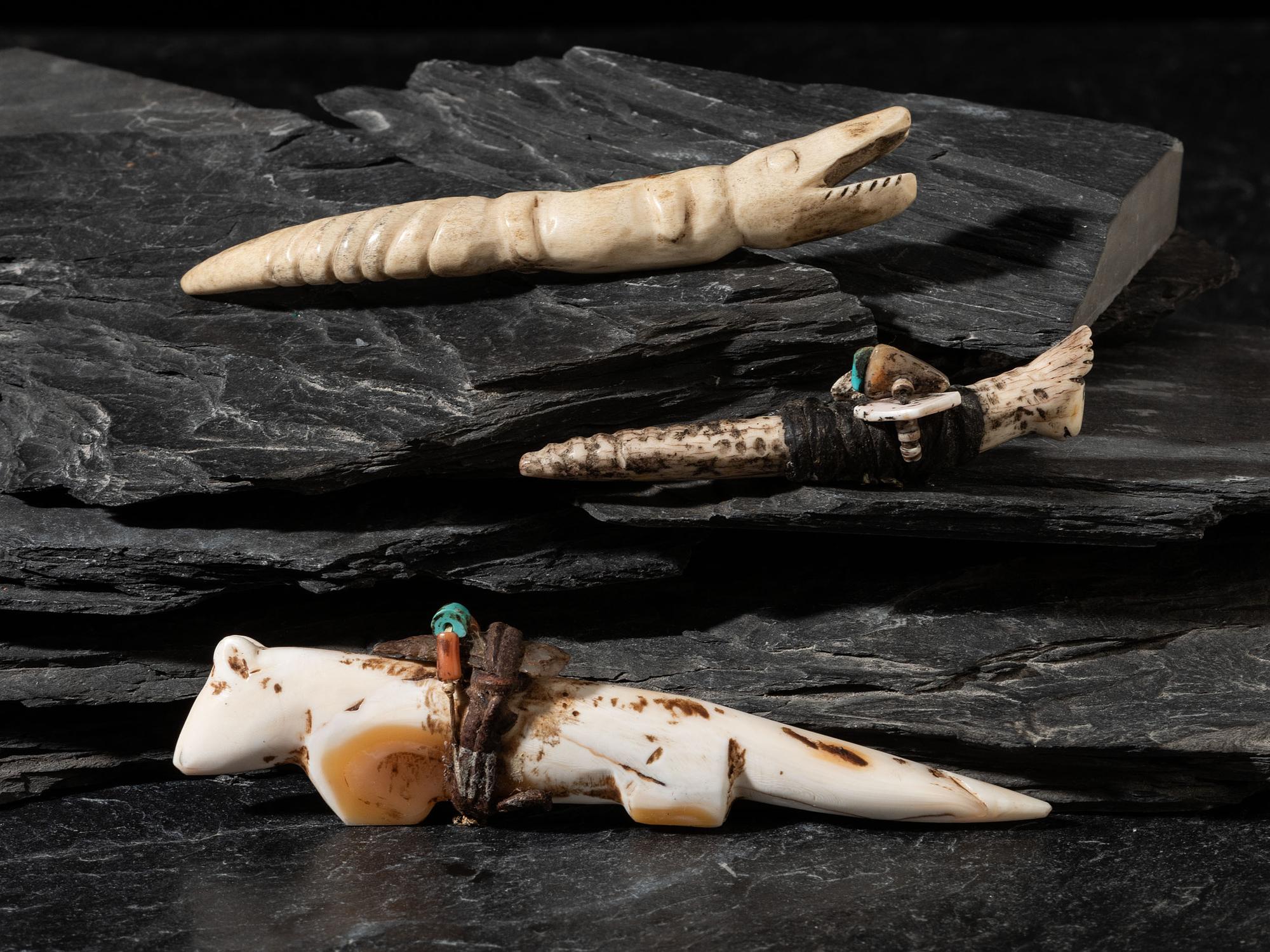 Group of Carved Fetishes