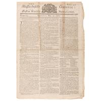 Pre-Revolutionary War Events Covered in the Massachusetts Gazette and the Boston Weekly News-Letter , 1770