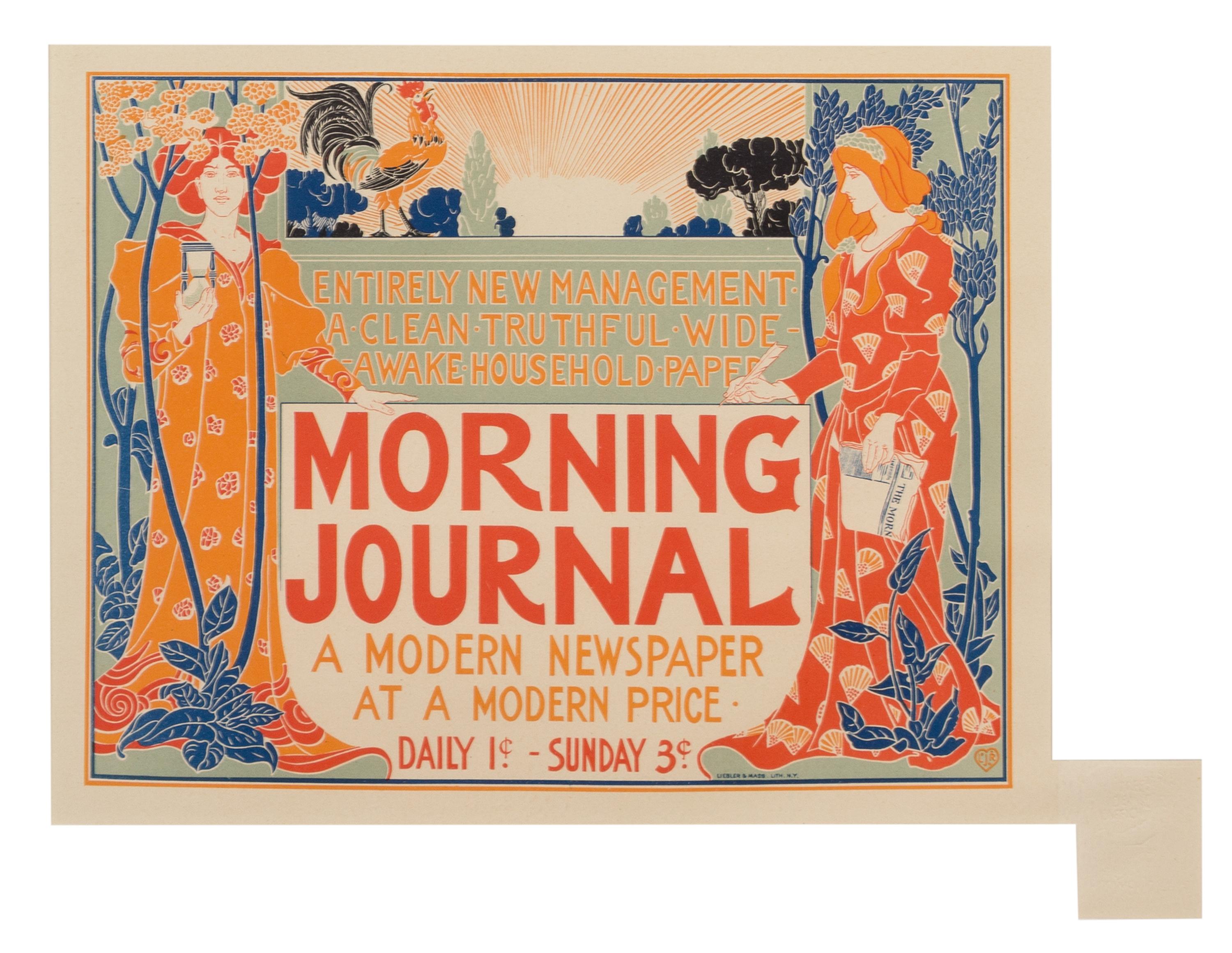Louis John Rhead, (American, 1857-1926), Morning Journal (plate 220 from Les maitres de l'affiche)