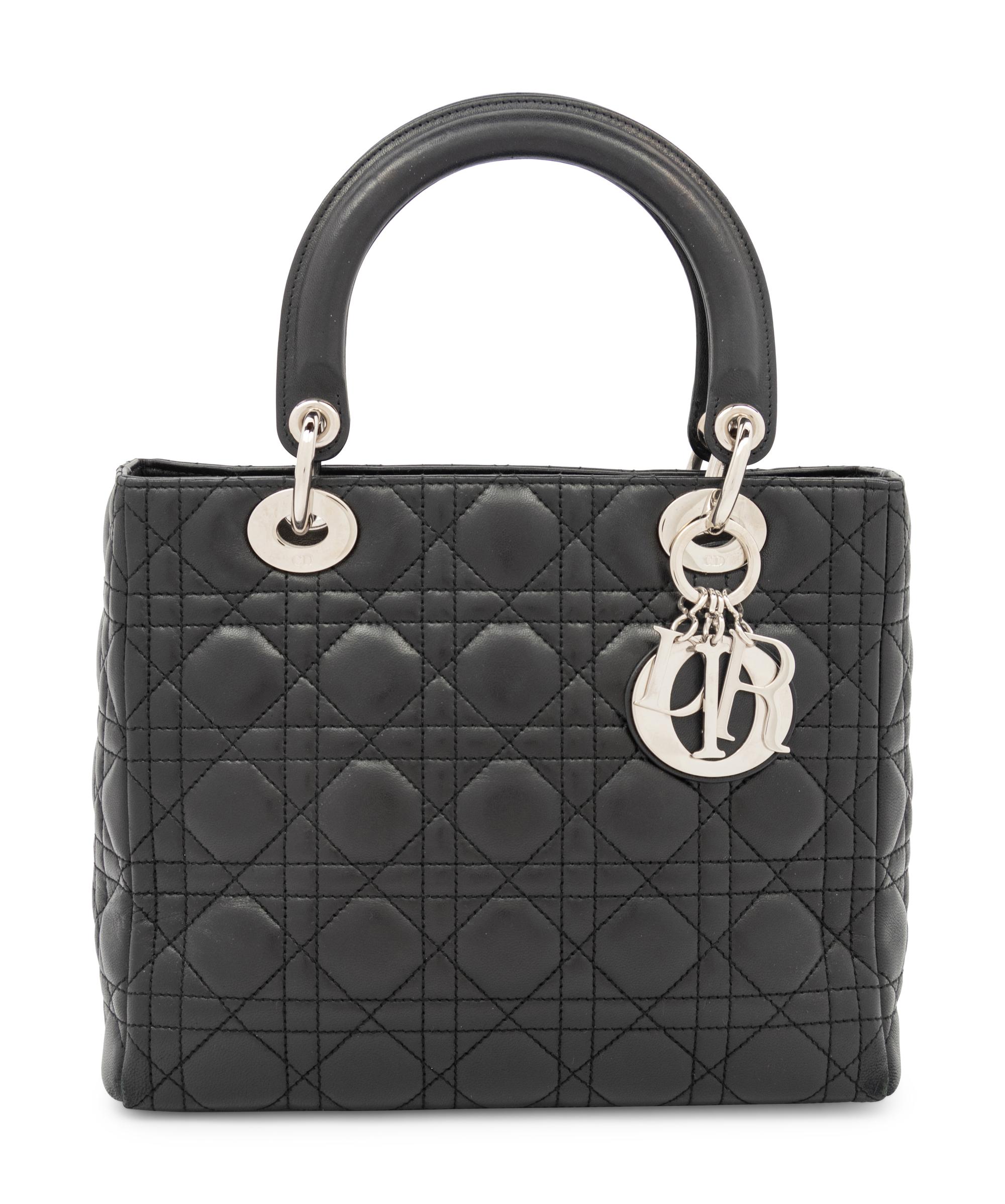 Christian Dior Black Cannage Small Lady Dior Bag, 2007