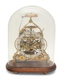 A Brass Skeleton Clock