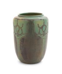 A North Dakota School of Mines Pottery Vase, Flora Huckfield Height 8 inches.