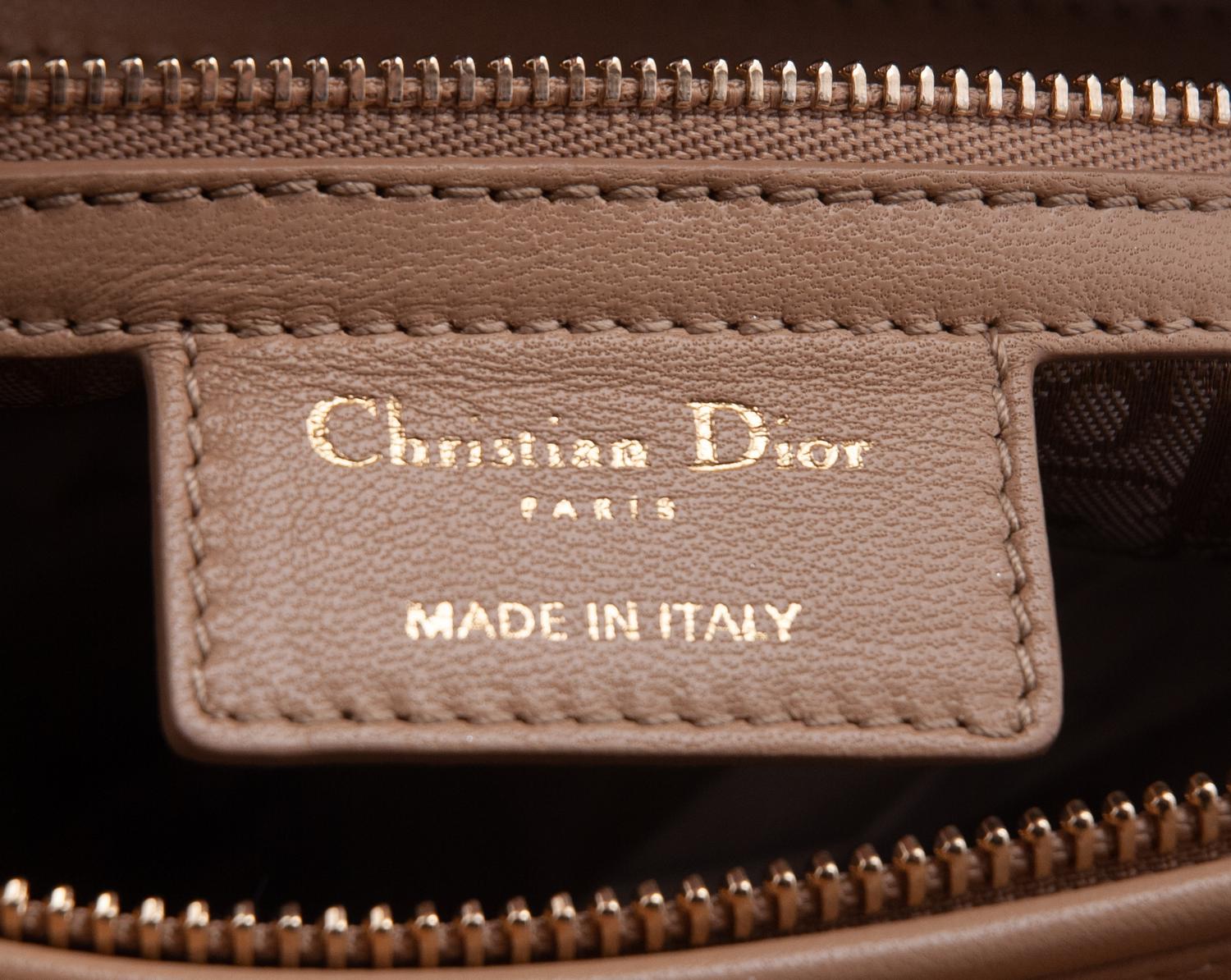 Christian Dior Tan Cannage Large Lady Dior Bag, 2010
