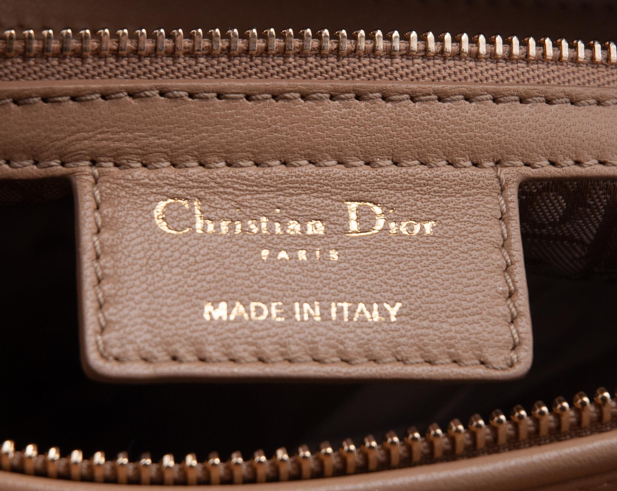 Christian Dior Tan Cannage Large Lady Dior Bag, 2010