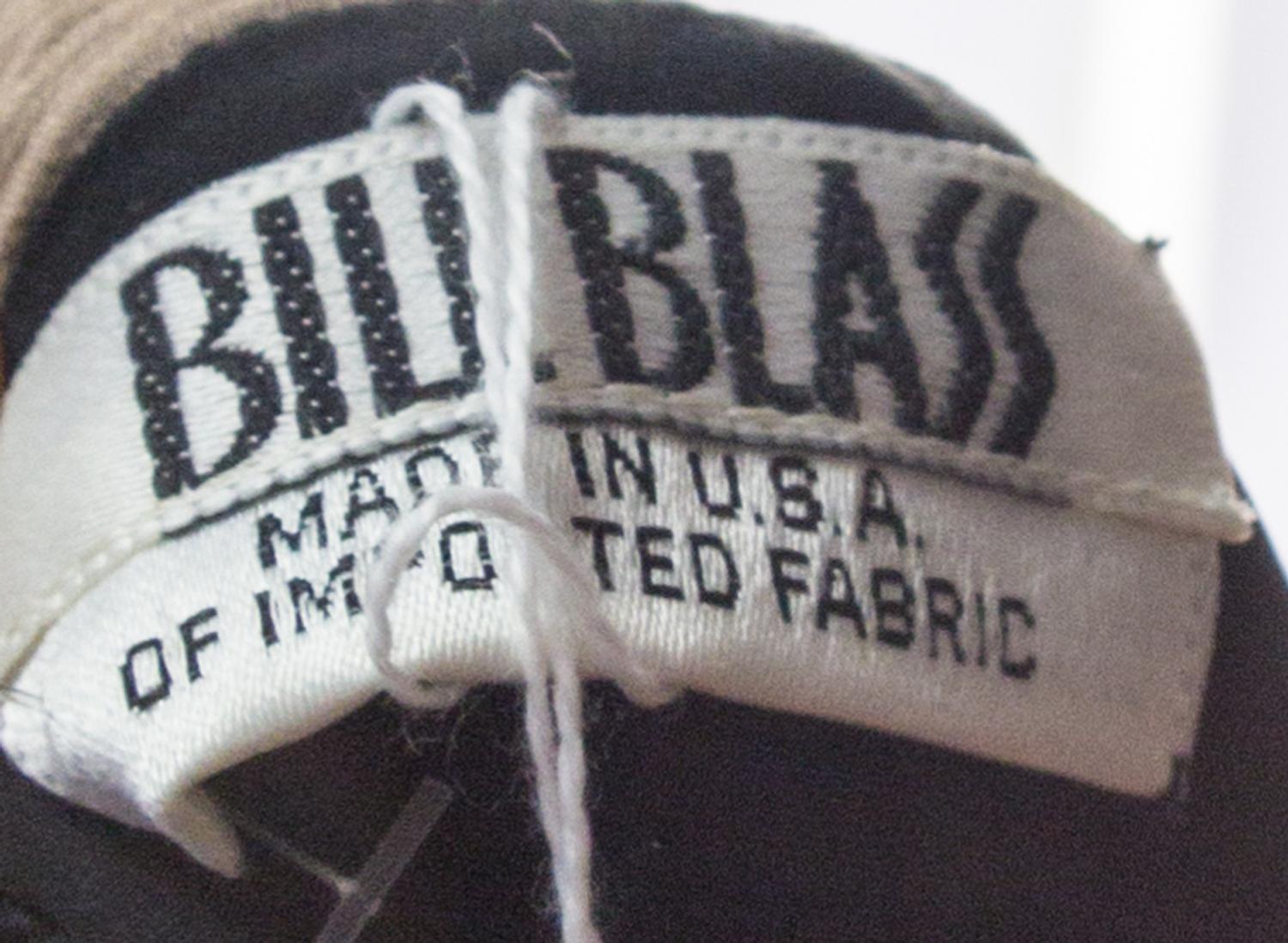 A Bill Blass Black Chiffon Cocktail Dress,