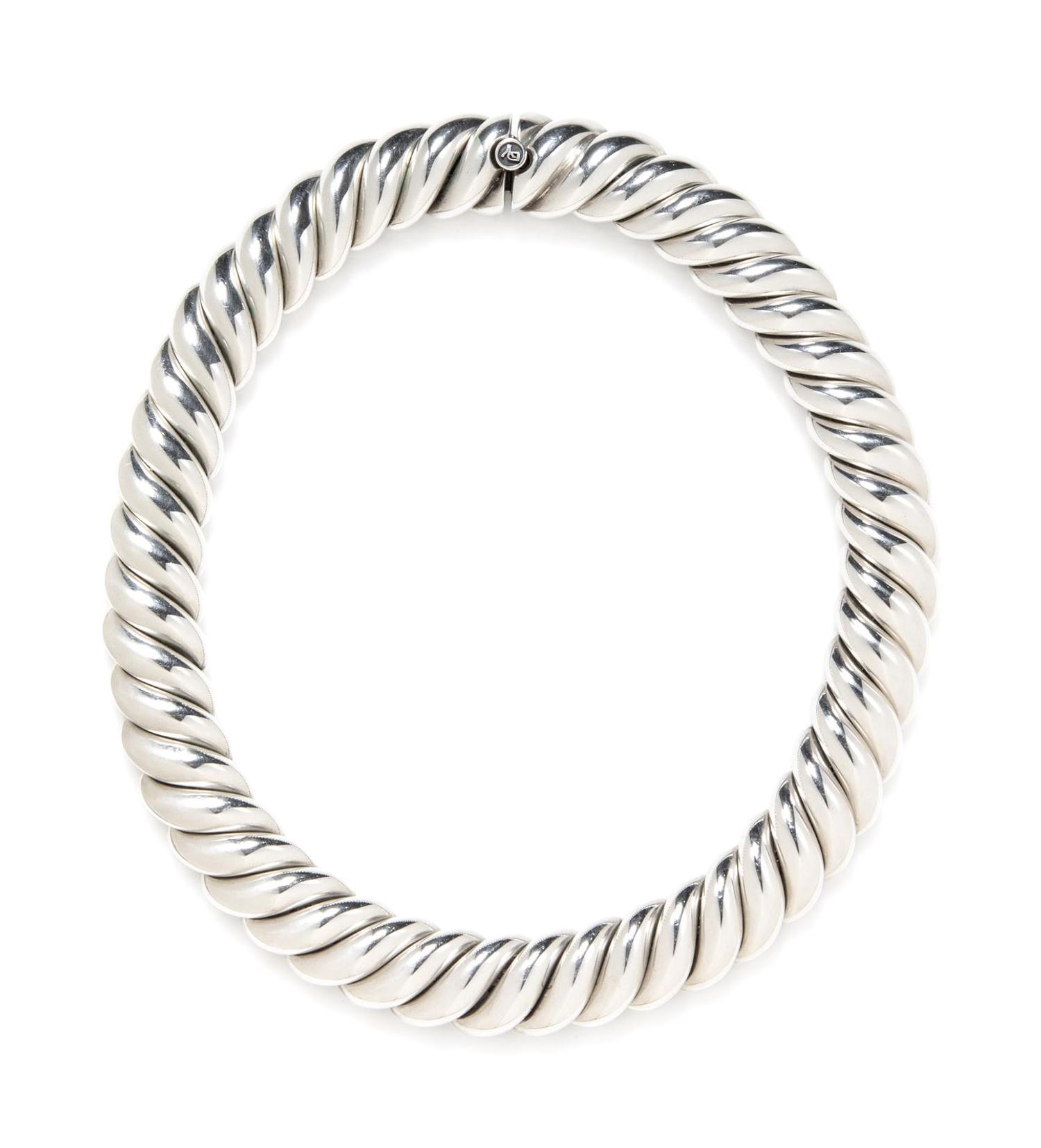 DAVID YURMAN, STERLING SILVER 'PURE FORM CABLE' COLLAR NECKLACE